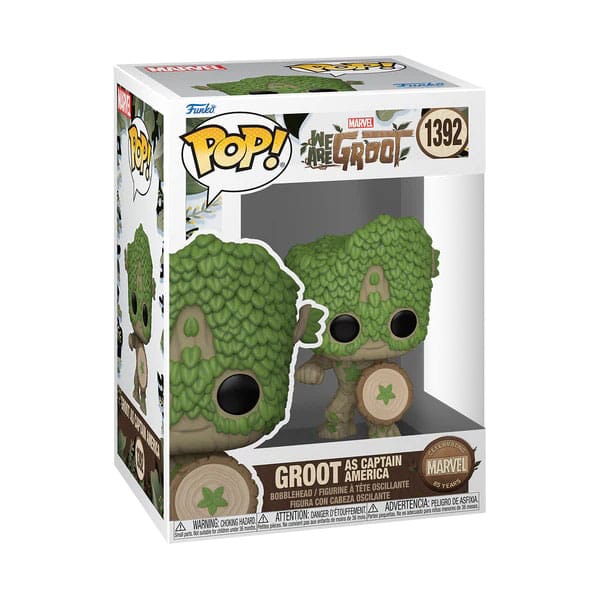We Are Groot POP! Movies Vinyl Figur Captain America 9 cm