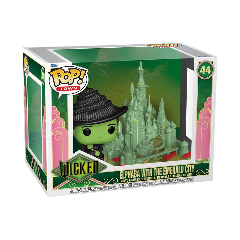 Wicked POP! Town Vinyl Figur Elphaba with the Emerald City 9 cm