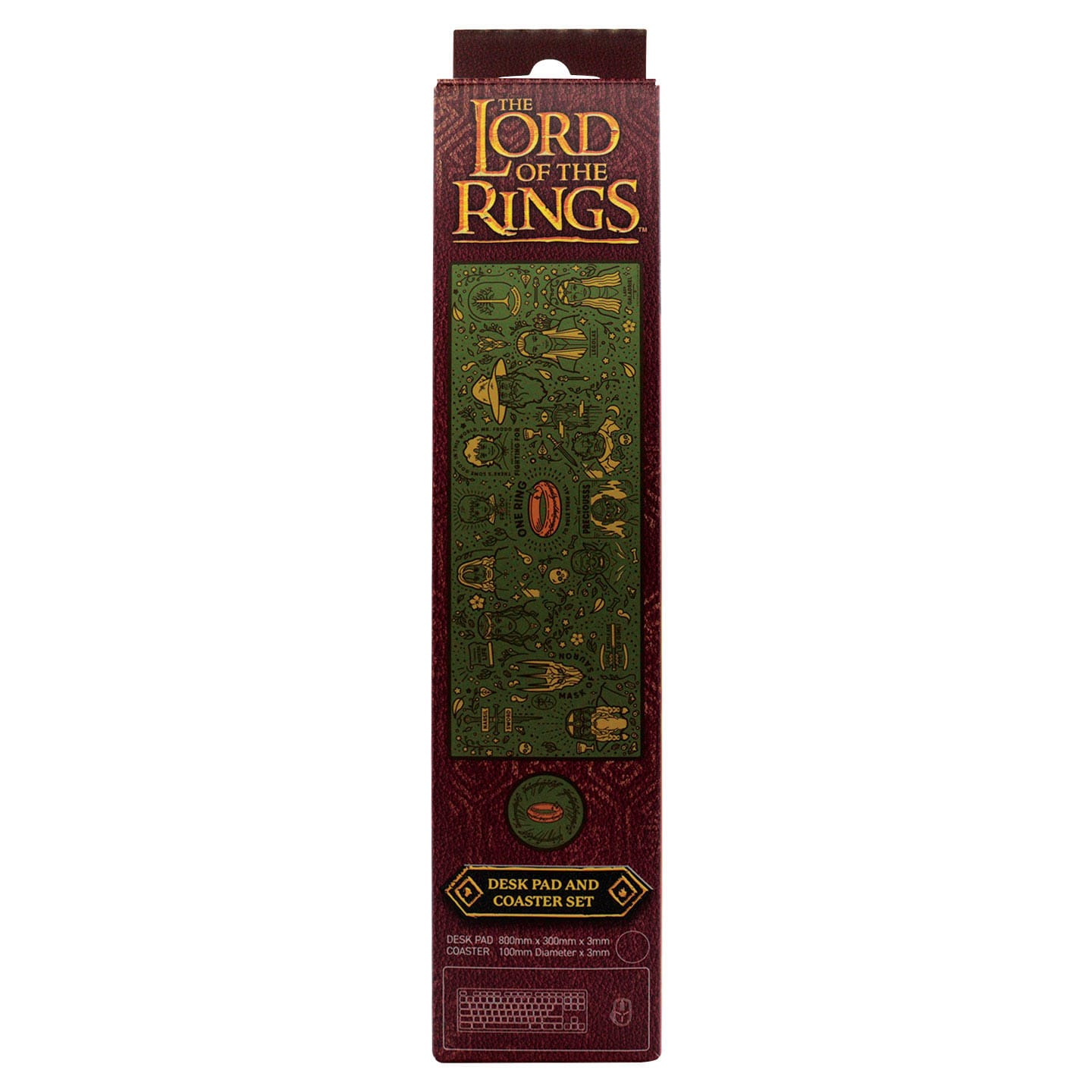 Herr der Ringe Schreibtischunterlage & Untersetzer       