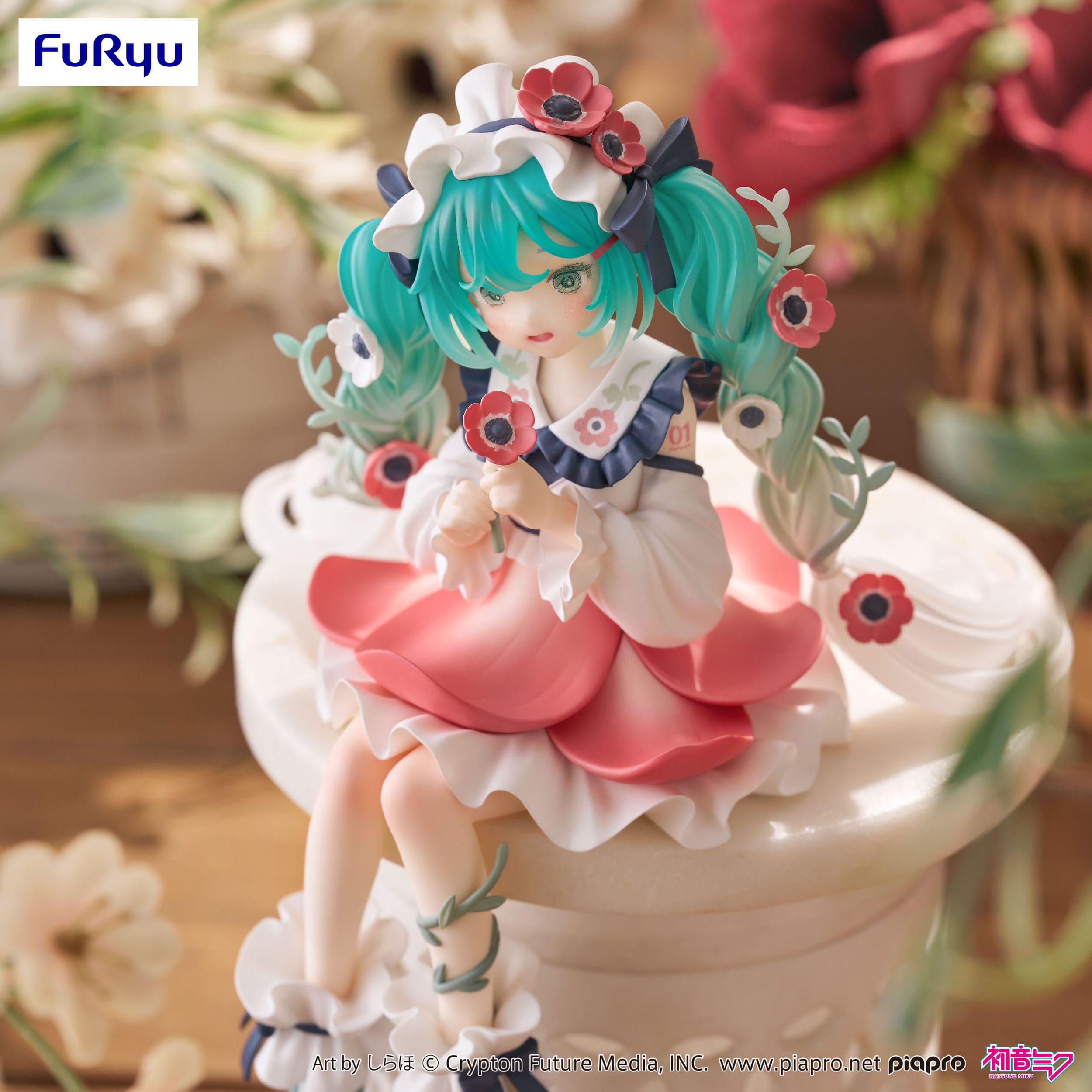 Hatsune Miku Noodle Stopper PVC Statue Hatsune Miku Flower Fairy Anemone 14 cm    