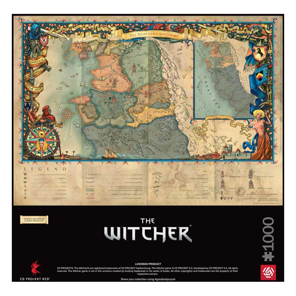 The Witcher 3 Gaming Puzzle The Northern Kingdoms (1000 Teile)