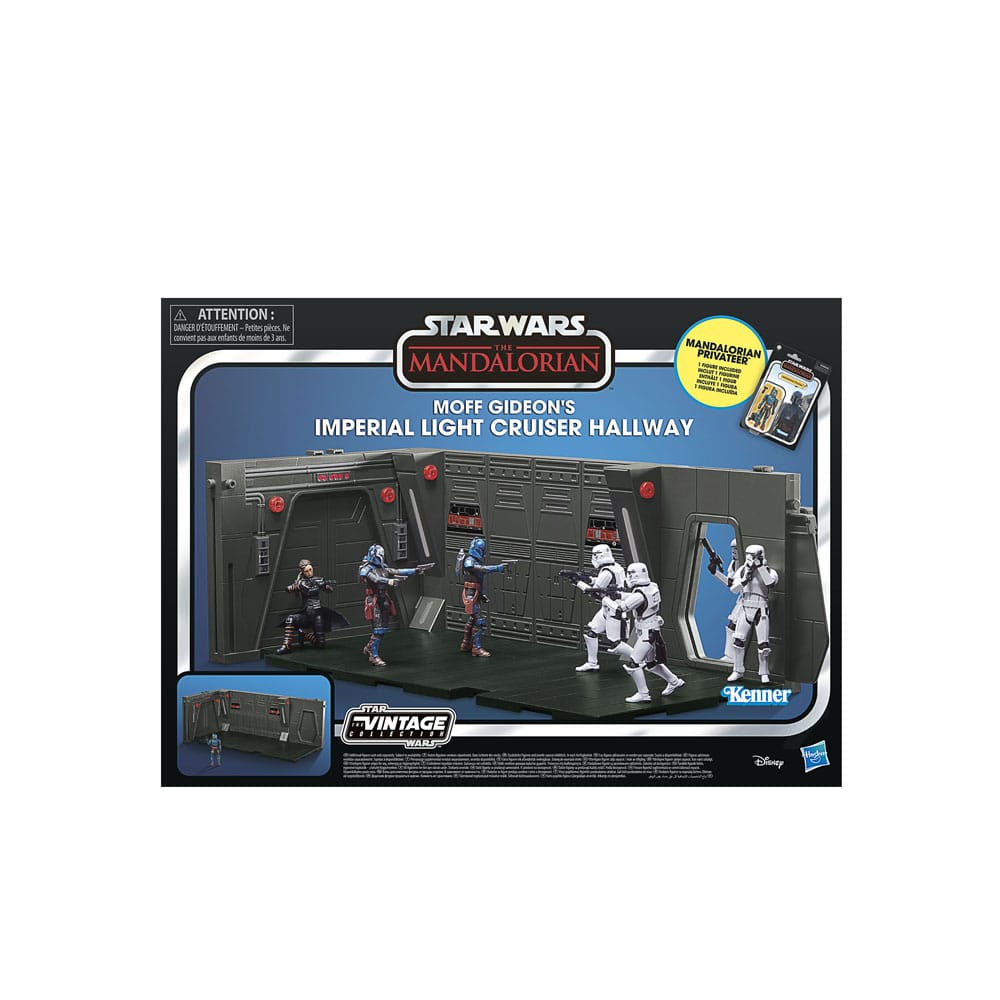 Star Wars: The Mandalorian Vintage Collection Moff Gideon's Imperial Light Cruiser Hallway mit Mandalorian Privateer Actionfigur 10 cm