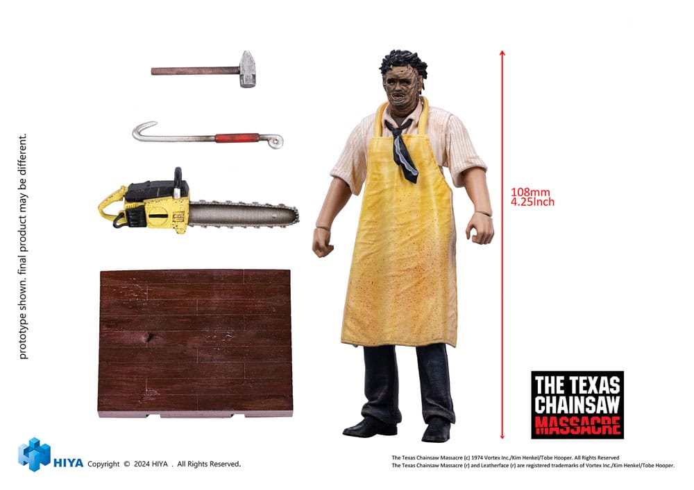Texas Chainsaw Massacre (1974) Exquisite Mini Actionfigur 1/18 LeatherFace - Killing Mask Standard Ver. 11 cm