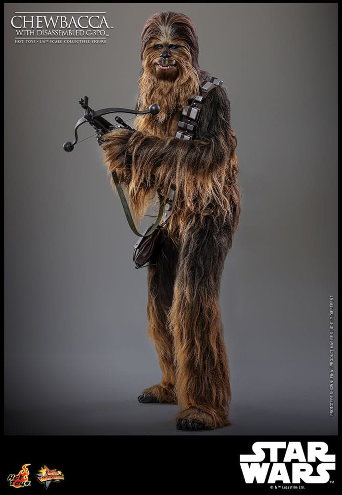 Star Wars Episode V Movie Masterpiece Actionfigur 1/6 Chewbacca with Disassembled C-3PO 36 cm