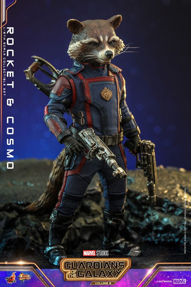 Guardians of the Galaxy Vol. 3 Movie Masterpiece Actionfiguren 1/6 Rocket & Cosmo 16 cm