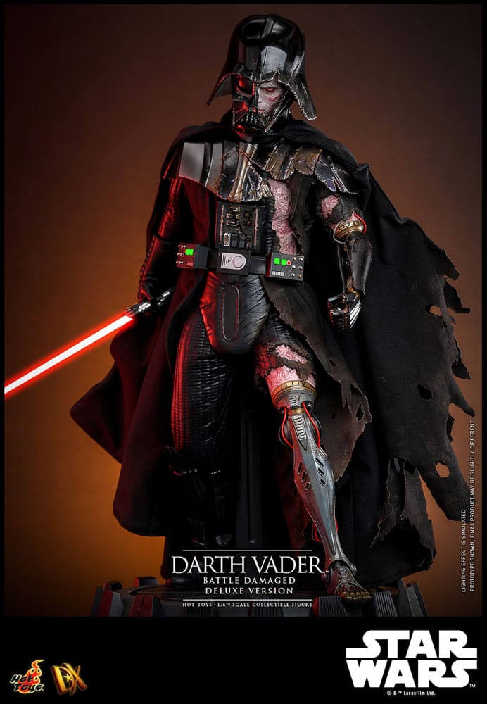 Star Wars Actionfigur 1/6 Darth Vader (Battle Damaged) Deluxe Version 35 cm