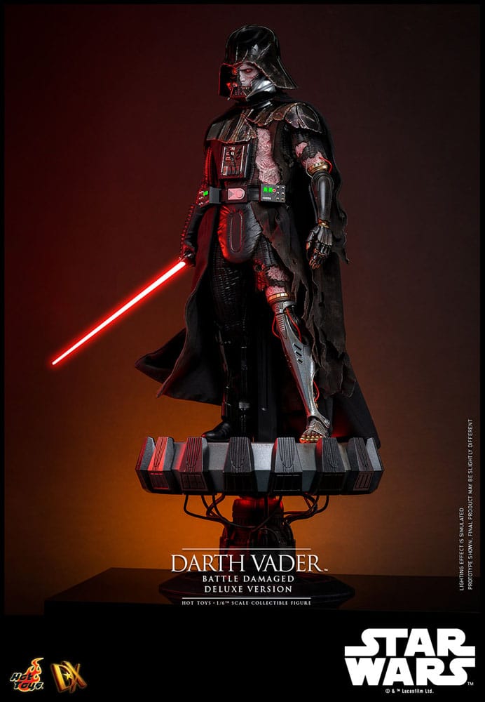 Star Wars Actionfigur 1/6 Darth Vader (Battle Damaged) Deluxe Version 35 cm