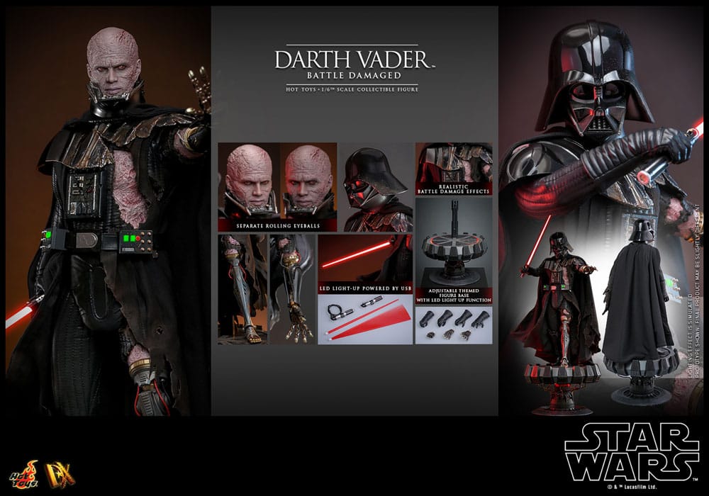 Star Wars Actionfigur 1/6 Darth Vader (Battle Damaged) 35 cm
