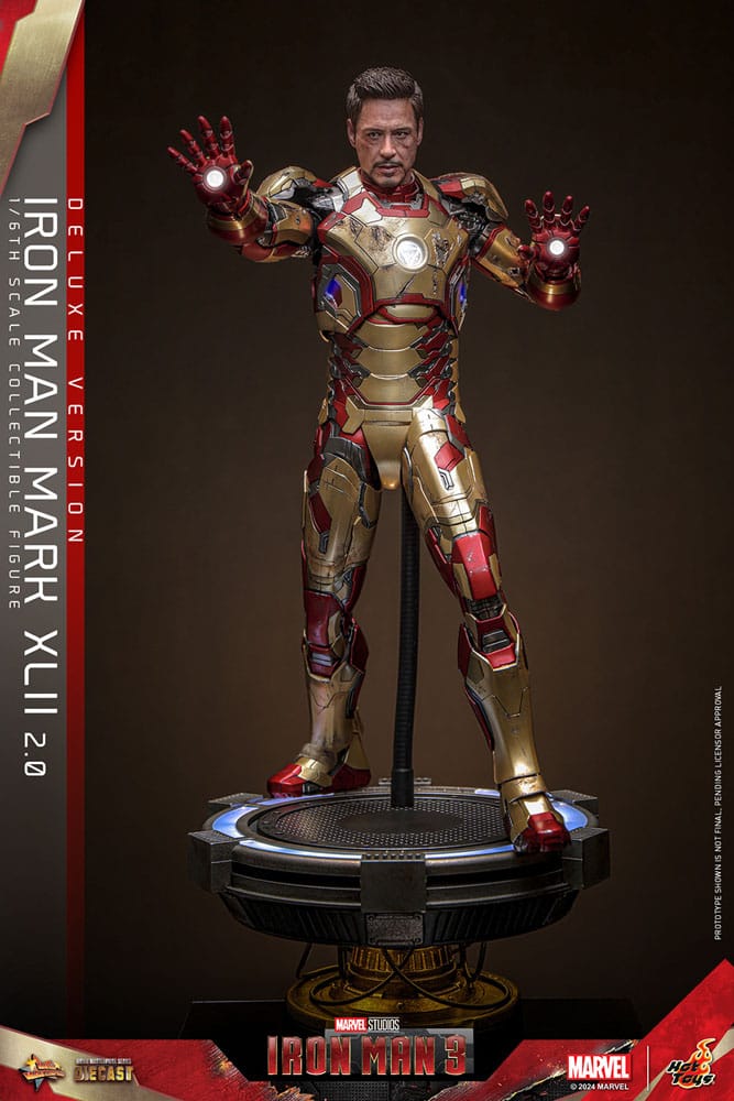 Iron Man 3 Movie Masterpiece Diecast Actionfigur 1/6 Iron Man Mark XLII (2.0) Deluxe 32 cm
