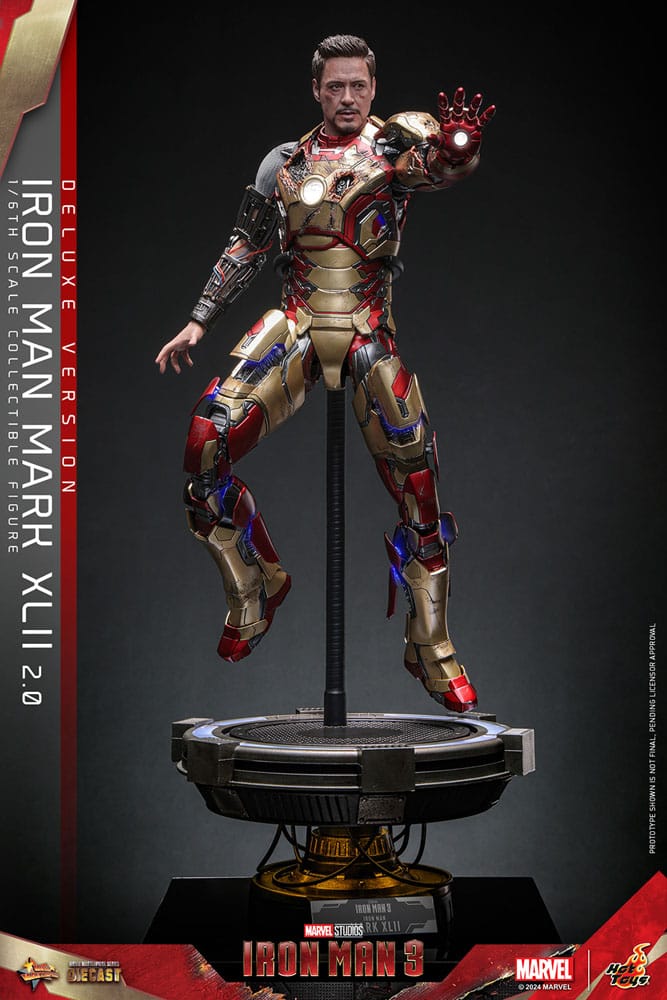 Iron Man 3 Movie Masterpiece Diecast Actionfigur 1/6 Iron Man Mark XLII (2.0) Deluxe 32 cm
