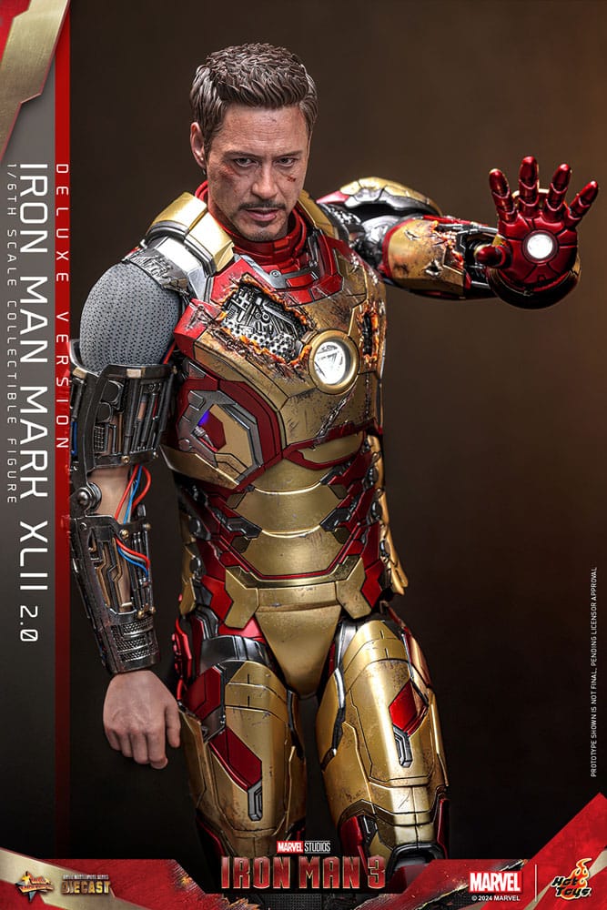 Iron Man 3 Movie Masterpiece Diecast Actionfigur 1/6 Iron Man Mark XLII (2.0) Deluxe 32 cm