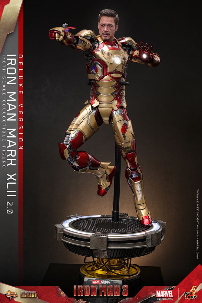 Iron Man 3 Movie Masterpiece Diecast Actionfigur 1/6 Iron Man Mark XLII (2.0) Deluxe 32 cm
