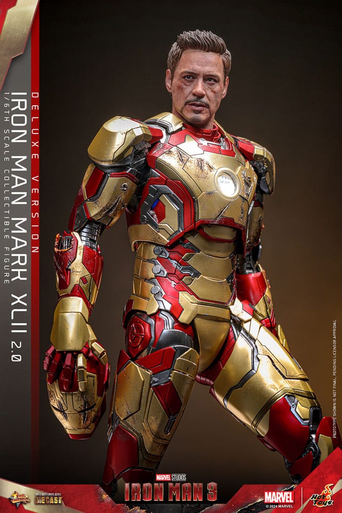 Iron Man 3 Movie Masterpiece Diecast Actionfigur 1/6 Iron Man Mark XLII (2.0) Deluxe 32 cm