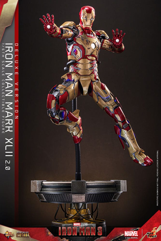 Iron Man 3 Movie Masterpiece Diecast Actionfigur 1/6 Iron Man Mark XLII (2.0) Deluxe 32 cm