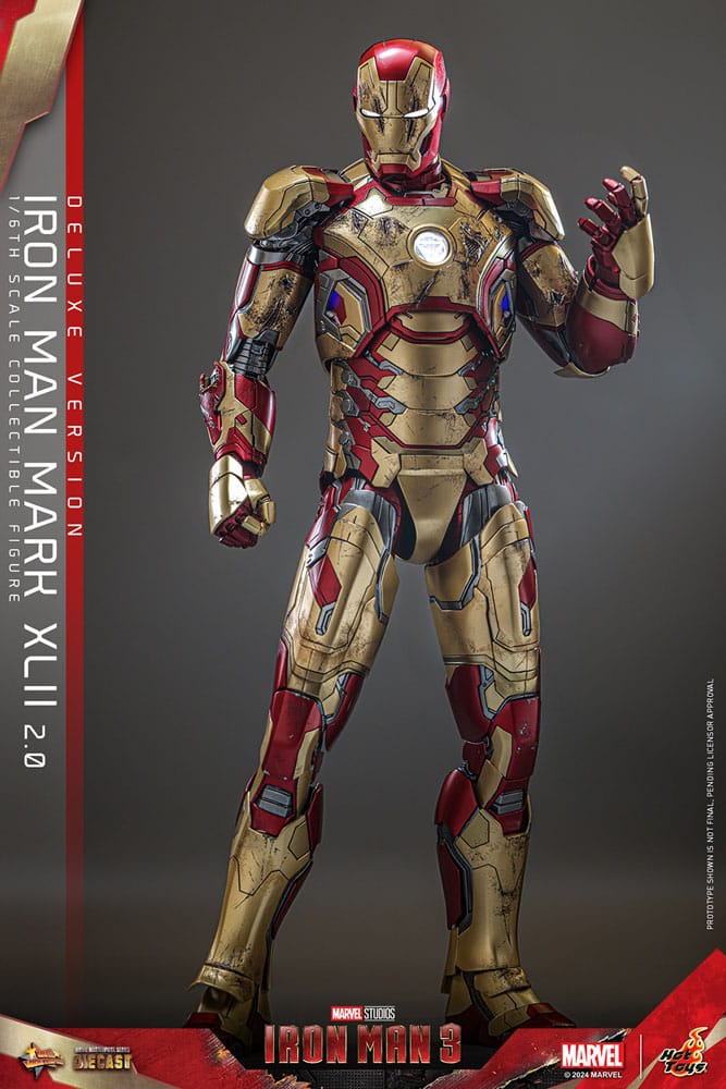 Iron Man 3 Movie Masterpiece Diecast Actionfigur 1/6 Iron Man Mark XLII (2.0) Deluxe 32 cm
