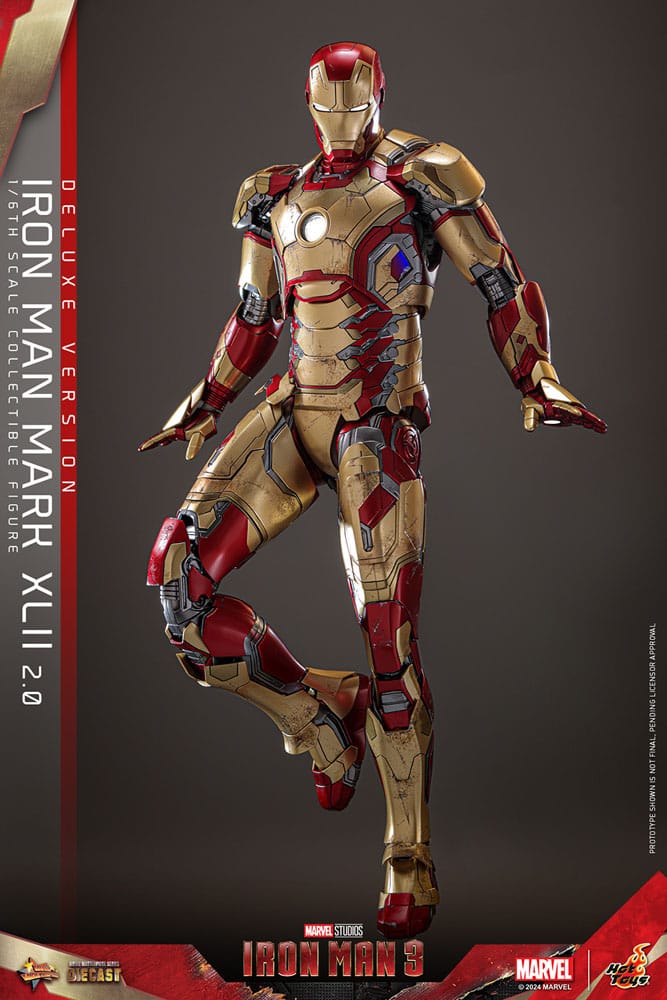 Iron Man 3 Movie Masterpiece Diecast Actionfigur 1/6 Iron Man Mark XLII (2.0) Deluxe 32 cm