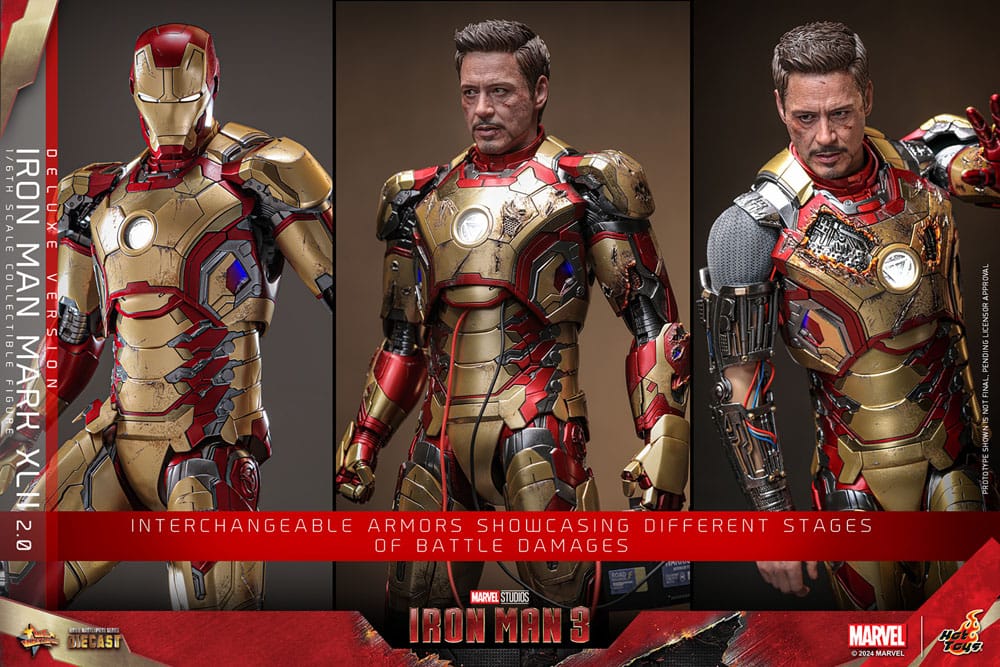 Iron Man 3 Movie Masterpiece Diecast Actionfigur 1/6 Iron Man Mark XLII (2.0) Deluxe 32 cm