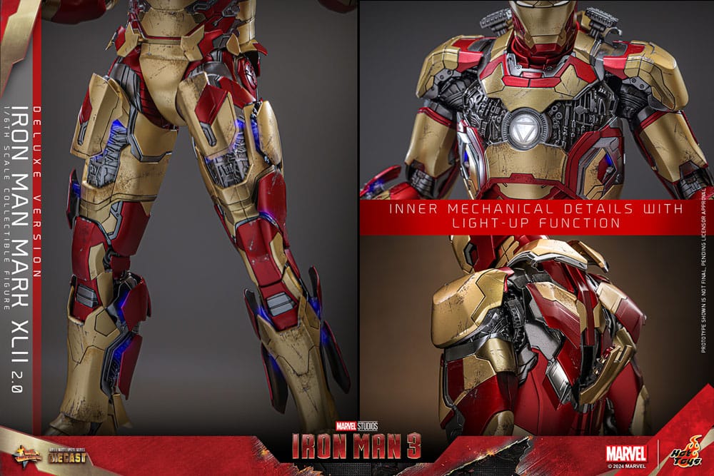 Iron Man 3 Movie Masterpiece Diecast Actionfigur 1/6 Iron Man Mark XLII (2.0) Deluxe 32 cm