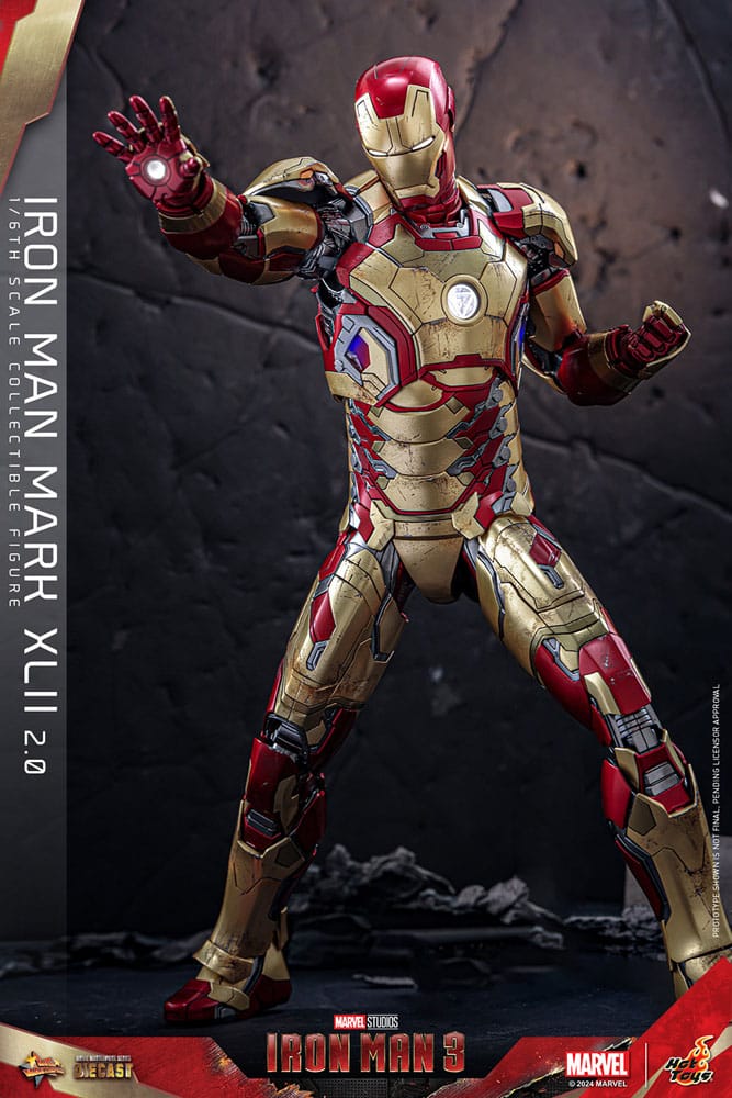 Iron Man 3 Movie Masterpiece Diecast Actionfigur 1/6 Iron Man Mark XLII (2.0) 32 cm