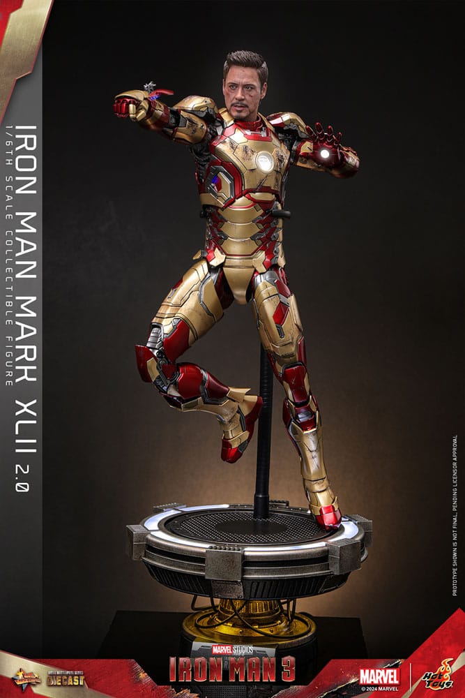 Iron Man 3 Movie Masterpiece Diecast Actionfigur 1/6 Iron Man Mark XLII (2.0) 32 cm