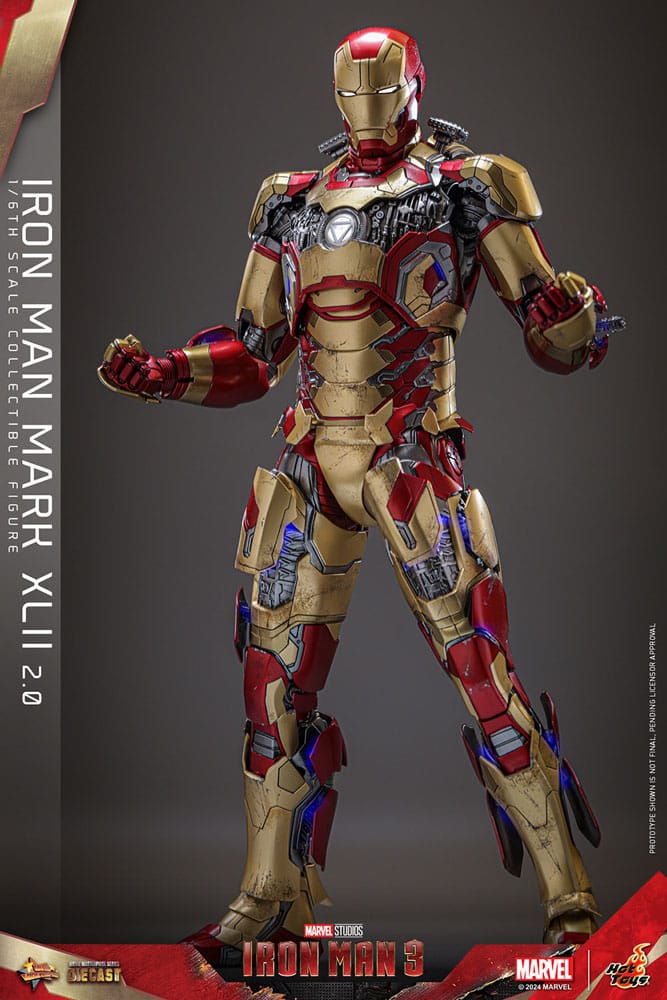 Iron Man 3 Movie Masterpiece Diecast Actionfigur 1/6 Iron Man Mark XLII (2.0) 32 cm