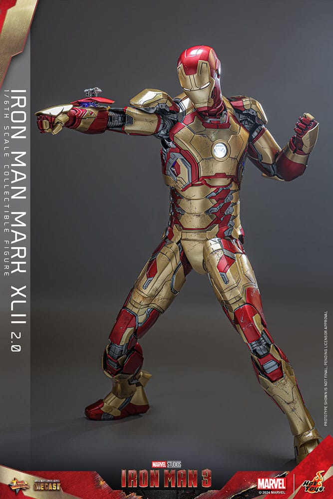 Iron Man 3 Movie Masterpiece Diecast Actionfigur 1/6 Iron Man Mark XLII (2.0) 32 cm