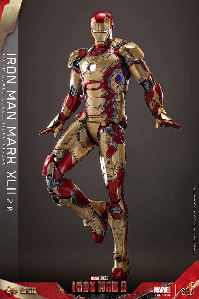 Iron Man 3 Movie Masterpiece Diecast Actionfigur 1/6 Iron Man Mark XLII (2.0) 32 cm
