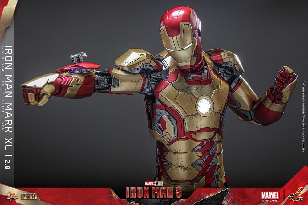 Iron Man 3 Movie Masterpiece Diecast Actionfigur 1/6 Iron Man Mark XLII (2.0) 32 cm