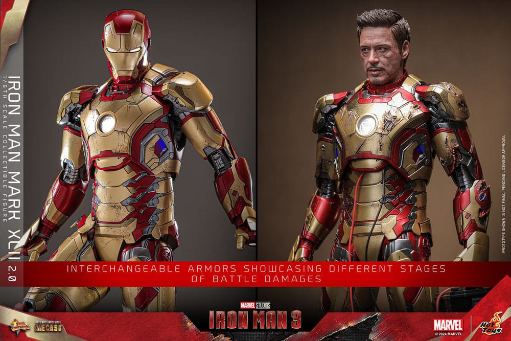 Iron Man 3 Movie Masterpiece Diecast Actionfigur 1/6 Iron Man Mark XLII (2.0) 32 cm