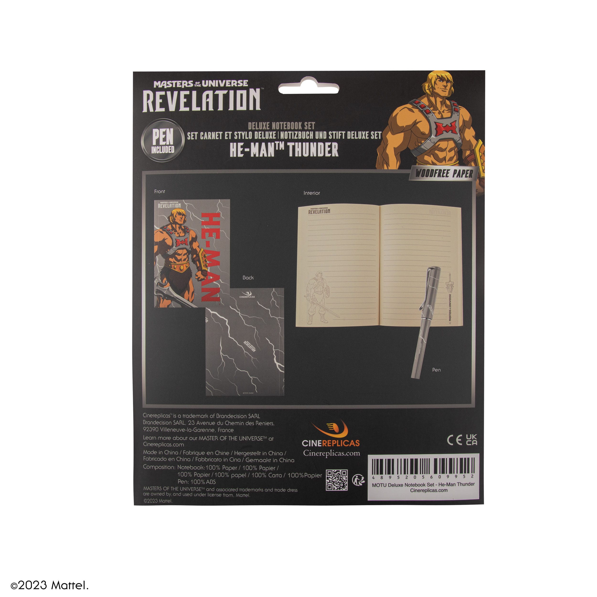 Masters of the Universe - Revelation:  He-Man Thunder Deluxe Notebook Set (Notebook + Stift)