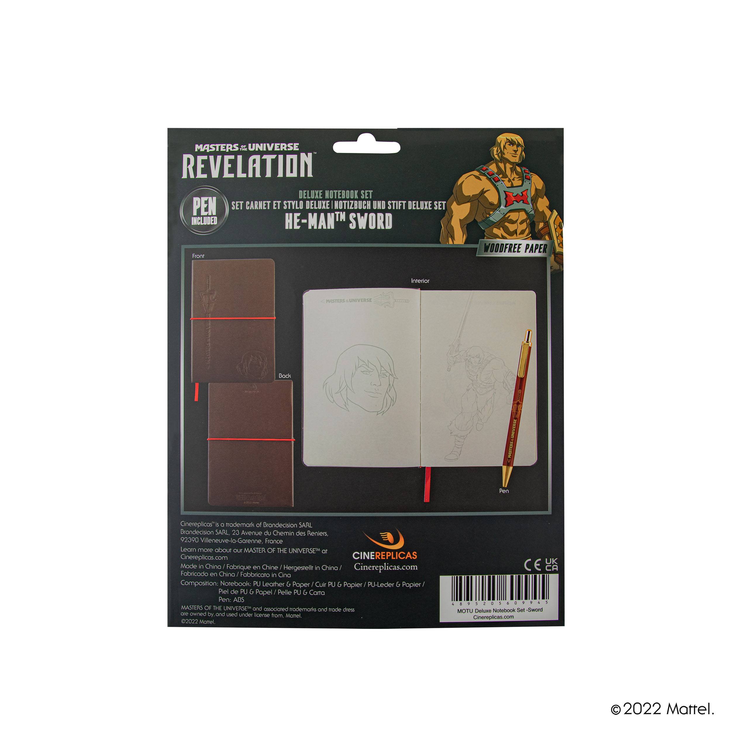 Masters of the Universe - Revelation: Notebook Set (Notebook + Stift) He-Man with Sword 