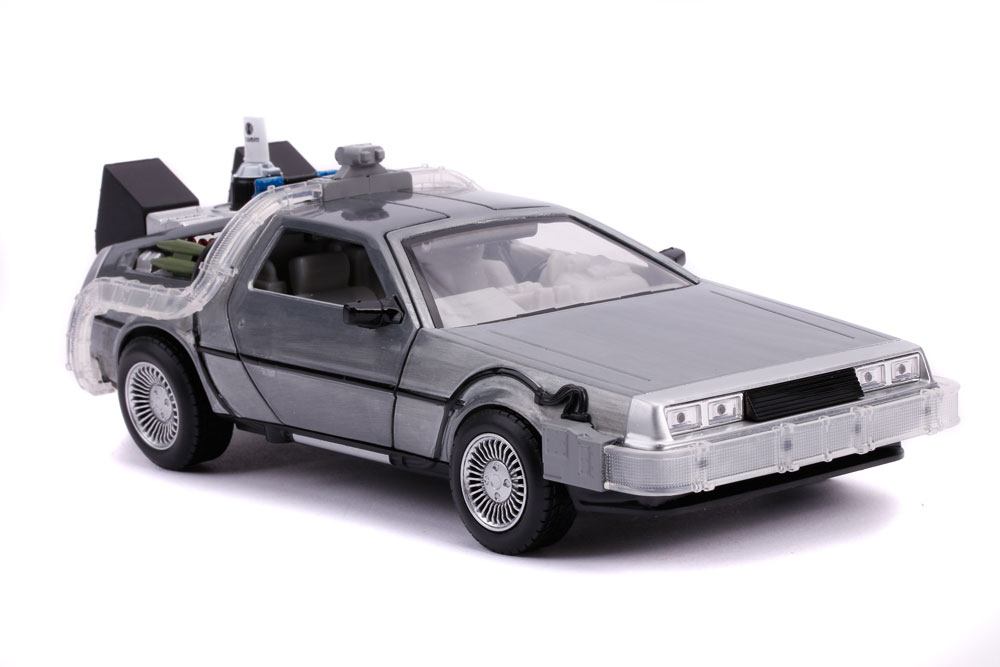 Zurück in die Zukunft II Hollywood Rides Diecast Modell 1/24 DeLorean Time Machine