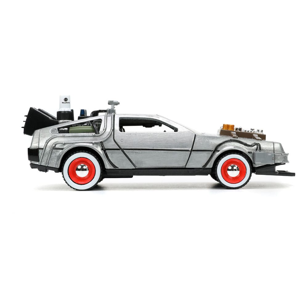 Zurück in die Zukunft III Hollywood Rides Diecast Modell 1/32 DeLorean Time Machine Free Rolling