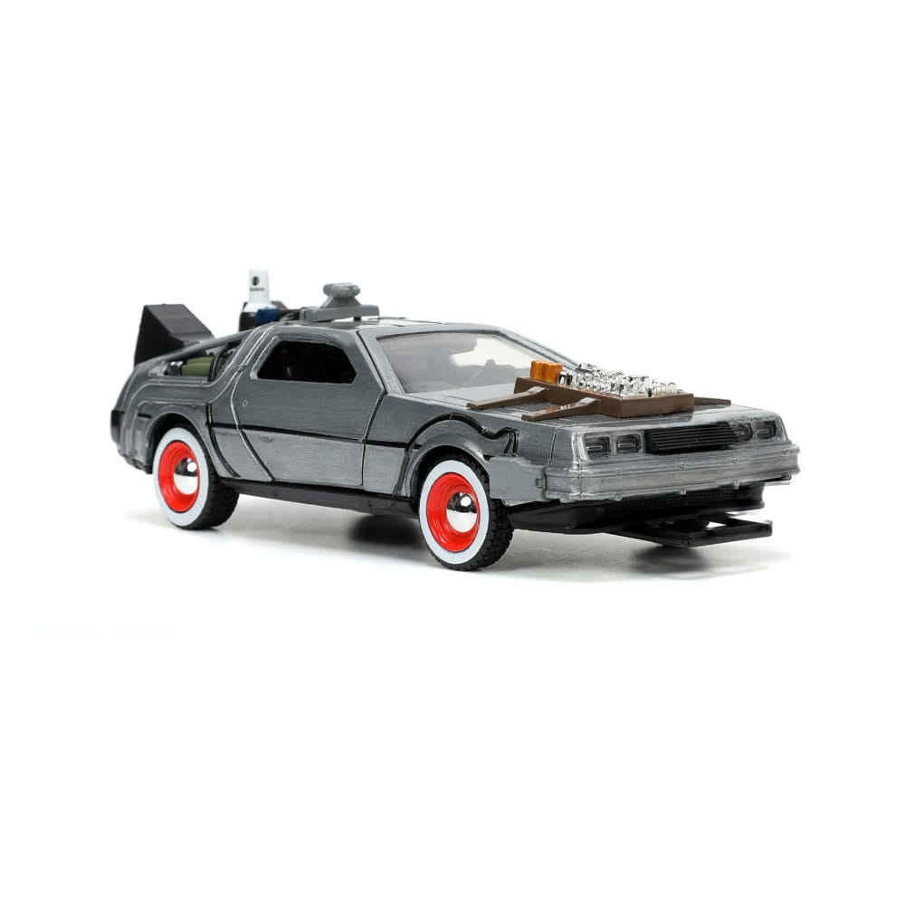 Zurück in die Zukunft III Hollywood Rides Diecast Modell 1/32 DeLorean Time Machine Free Rolling