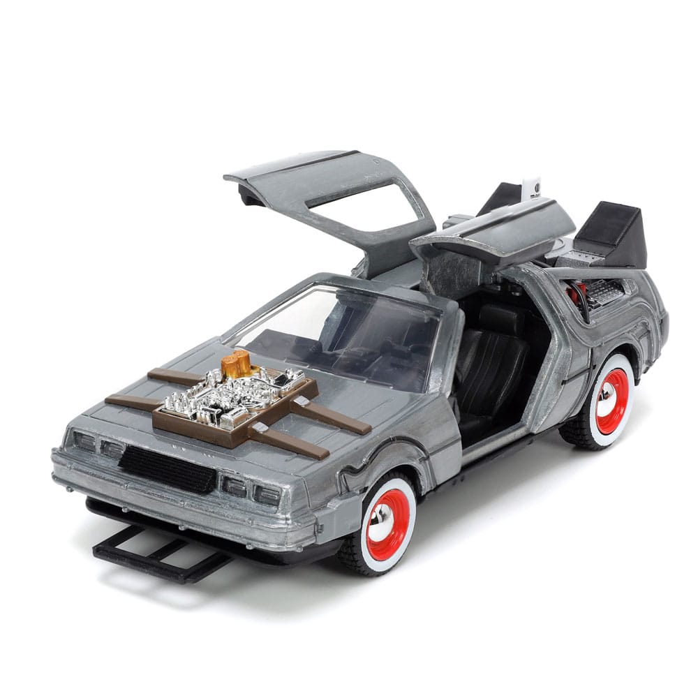 Zurück in die Zukunft III Hollywood Rides Diecast Modell 1/32 DeLorean Time Machine Free Rolling