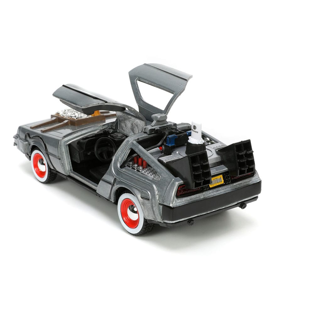 Zurück in die Zukunft III Hollywood Rides Diecast Modell 1/32 DeLorean Time Machine Free Rolling