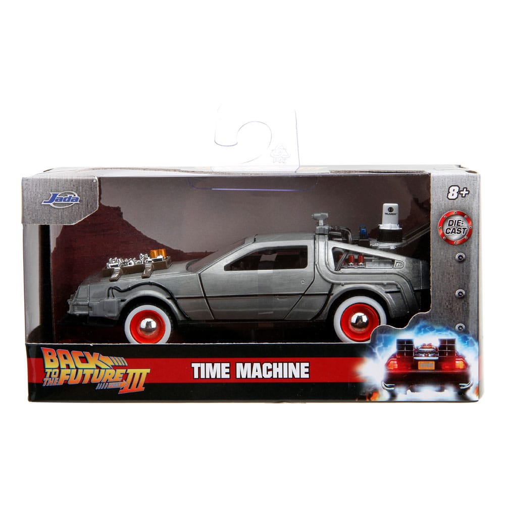 Zurück in die Zukunft III Hollywood Rides Diecast Modell 1/32 DeLorean Time Machine Free Rolling