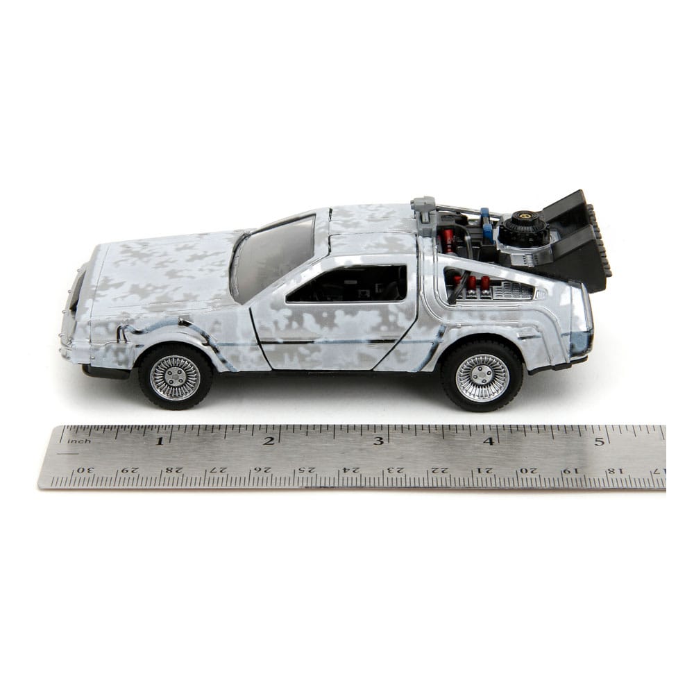Zurück in die Zukunft Hollywood Rides Diecast Modell 1/32 DeLorean Time Machine Frost
