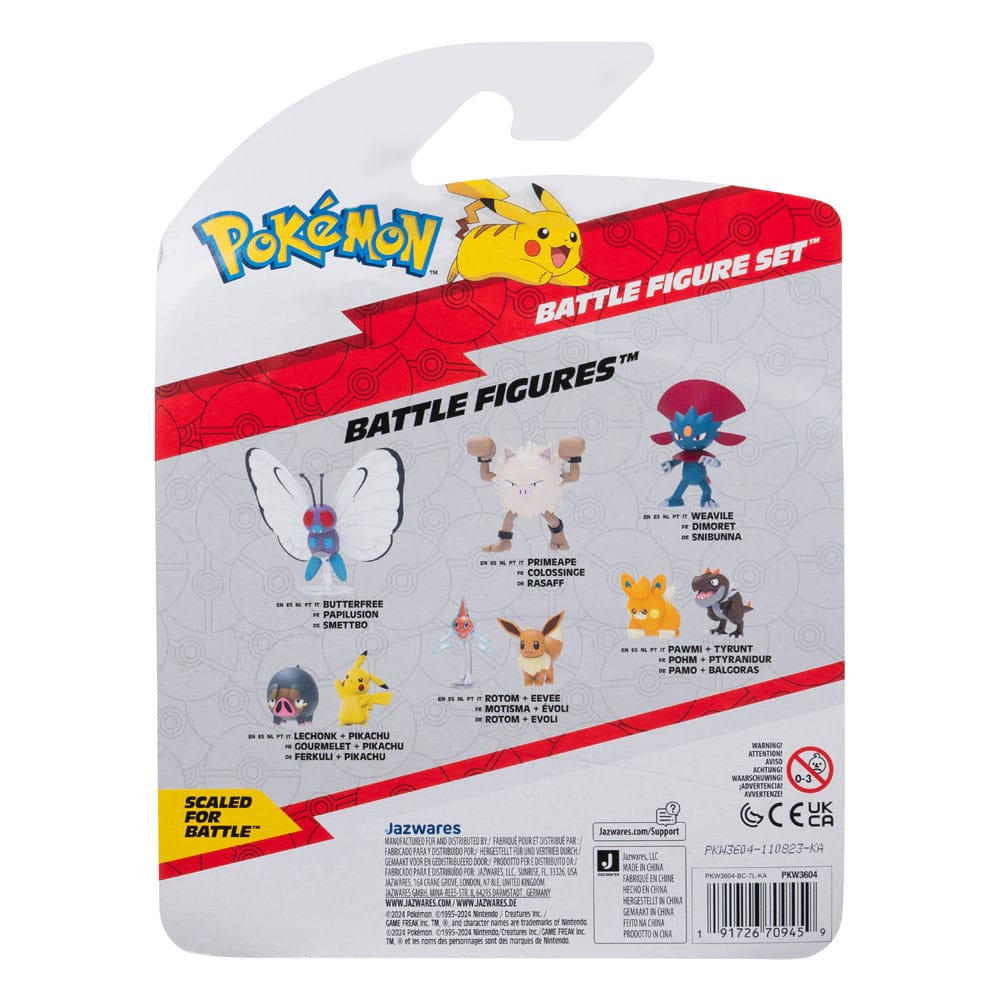 Pokémon Battle Figure Set Figuren 3er-Pack Plinfa, Traunfugil, Magmar 5 cm