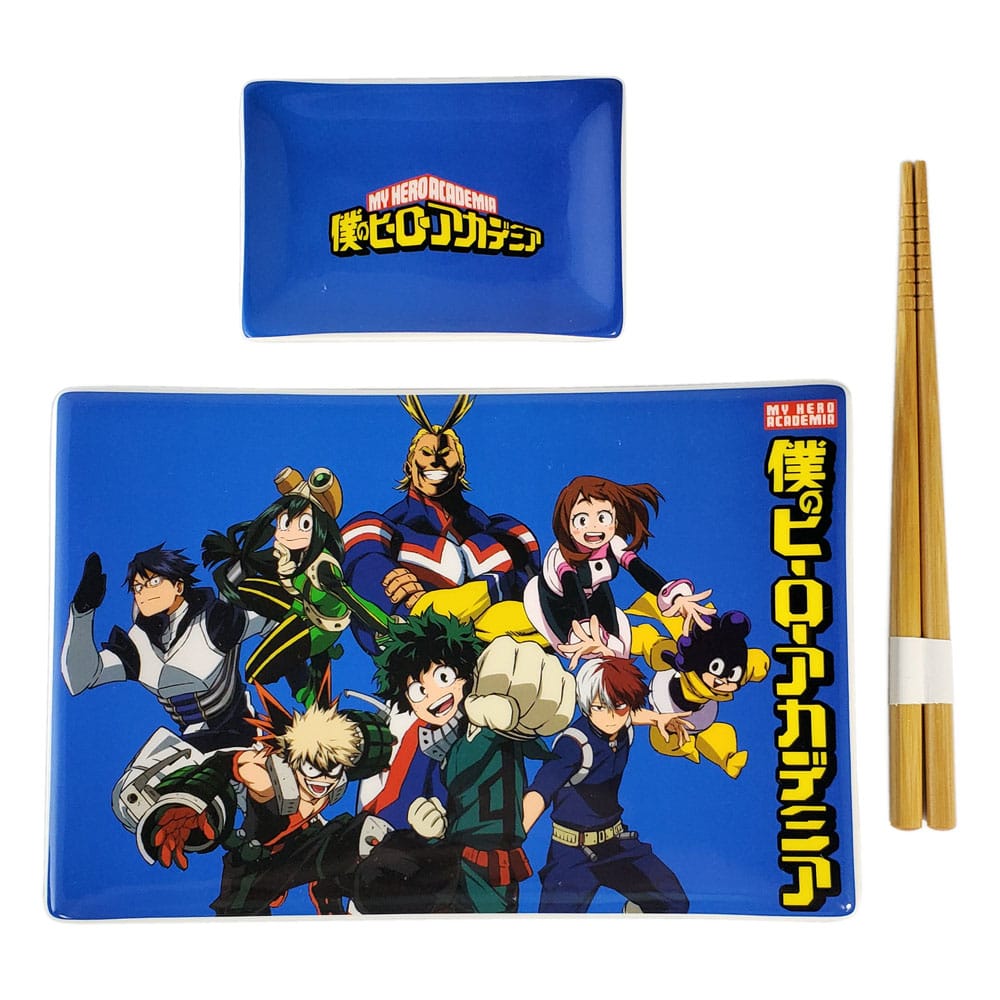 My Hero Academia Keramik Sushi Set mit Essstäbchen Classe 1-A