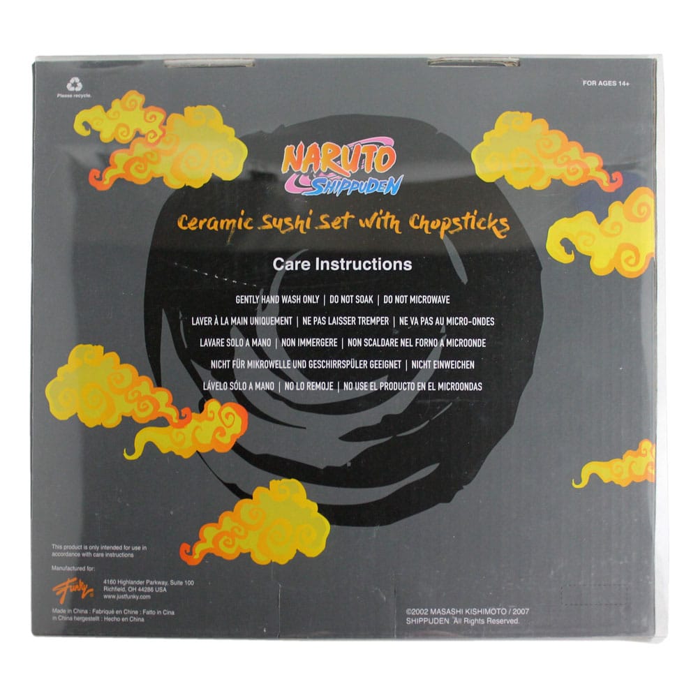 Naruto Shippuden Keramik Sushi Set mit Essstäbchen Naruto