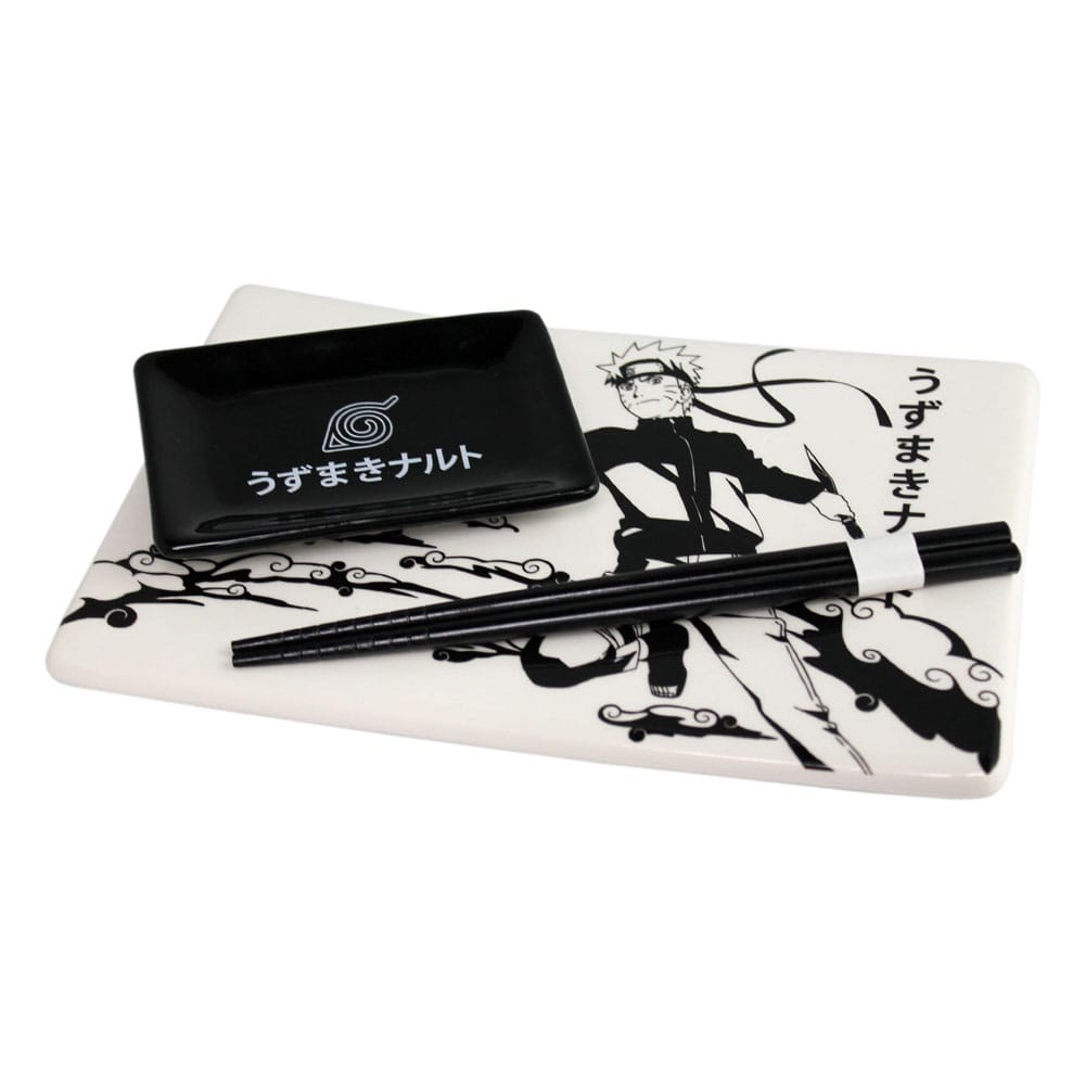 Naruto Shippuden Keramik Sushi Set mit Essstäbchen Naruto