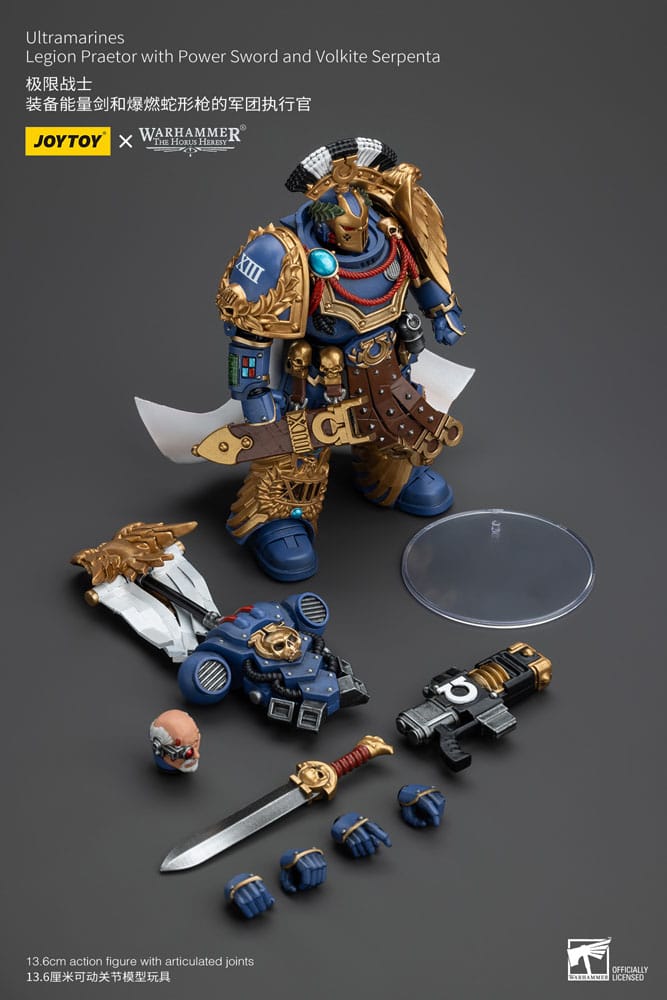 Warhammer The Horus Heresy Actionfigur 1/18 Ultramarines Legion Praetor with Power Sword and Volkite Serpenta 20 cm