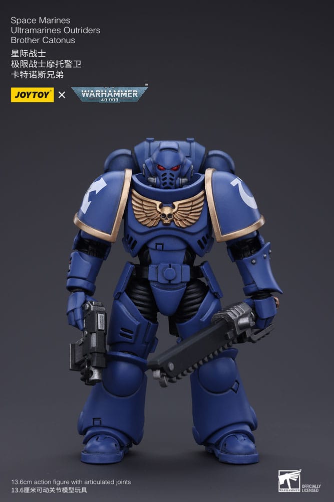 Warhammer 40k Actionfigur 1/18 Space Marines Ultramarines Outriders Brother Catonus 14 cm