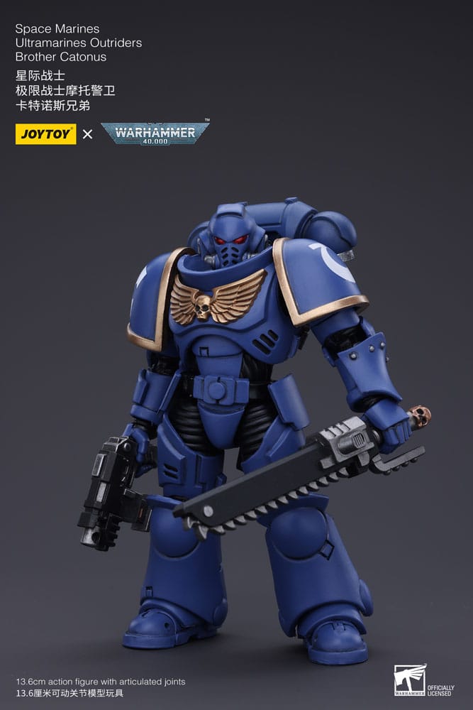 Warhammer 40k Actionfigur 1/18 Space Marines Ultramarines Outriders Brother Catonus 14 cm
