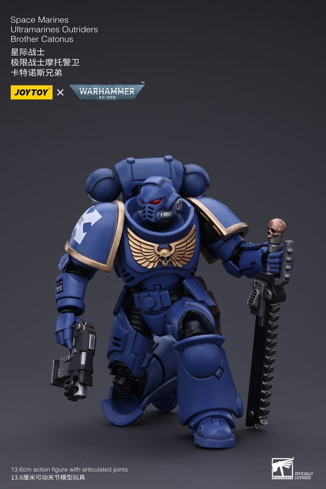 Warhammer 40k Actionfigur 1/18 Space Marines Ultramarines Outriders Brother Catonus 14 cm