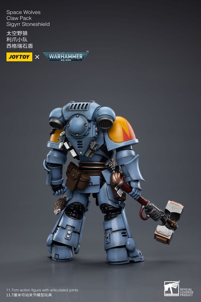 Warhammer 40k Actionfigur 1/18 Space Wolves Claw Pack Sigyrr Stoneshield 12 cm