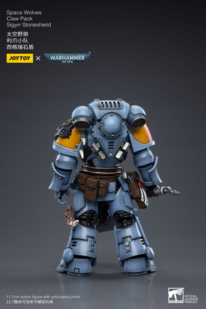 Warhammer 40k Actionfigur 1/18 Space Wolves Claw Pack Sigyrr Stoneshield 12 cm