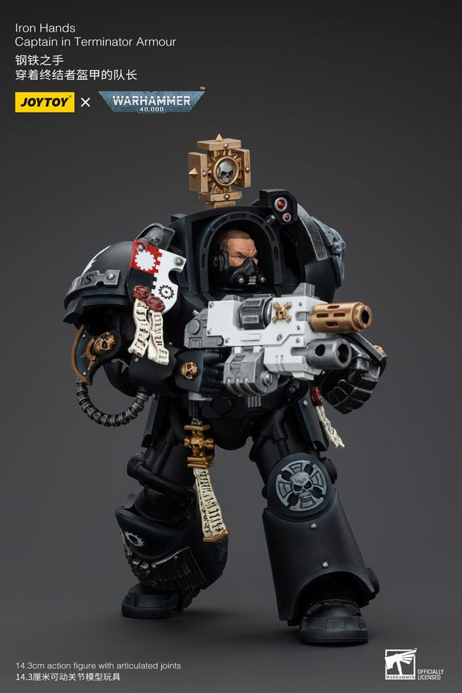 Warhammer 40k Actionfigur 1/18 Iron Hands Captain in Terminator Armour 14 cm