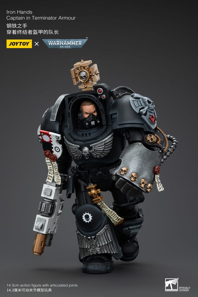 Warhammer 40k Actionfigur 1/18 Iron Hands Captain in Terminator Armour 14 cm